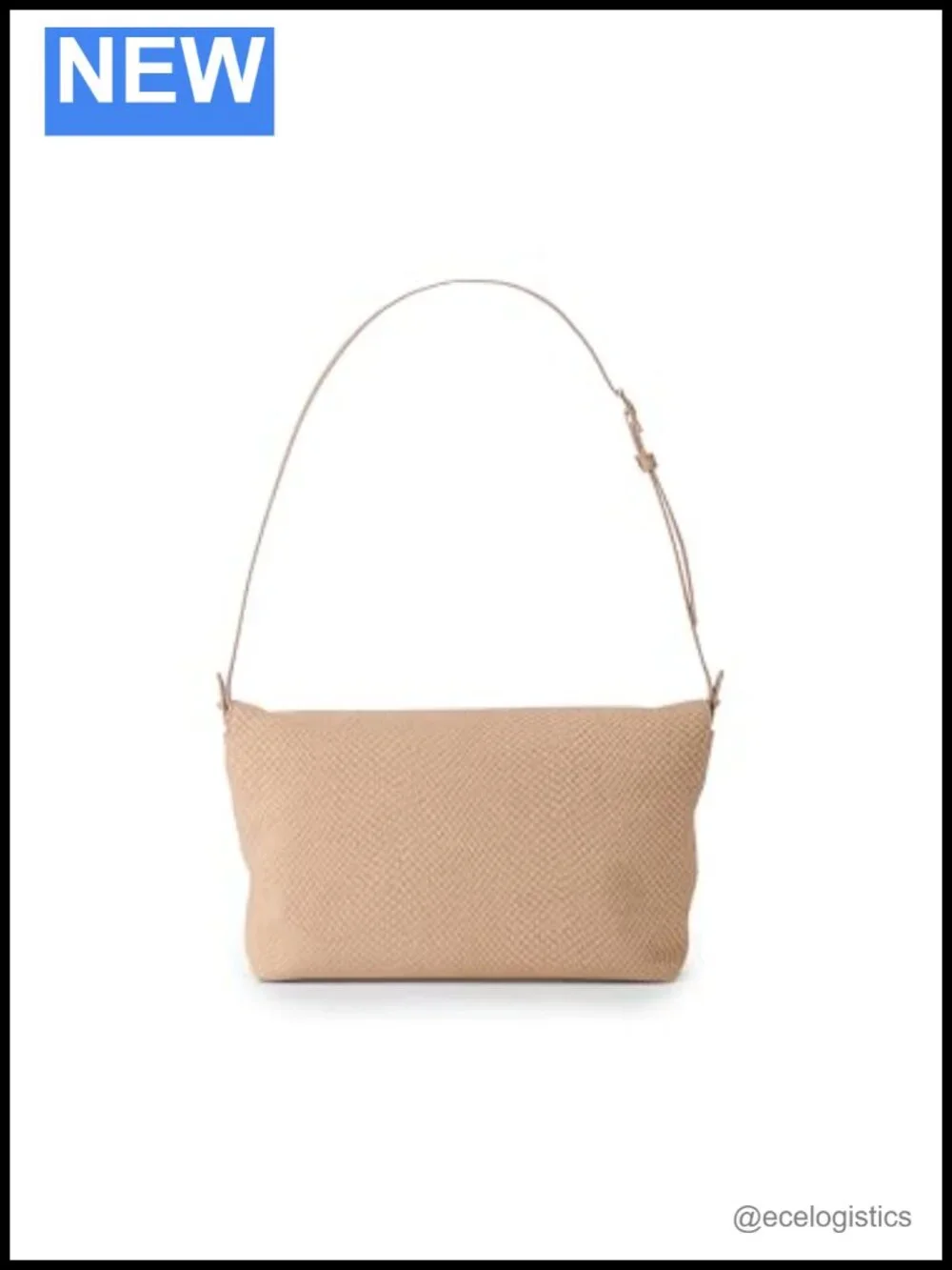 Leather Clutch with Magnetic Flap, Adjustable Shoulder Strap, Interior Zip